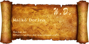 Walkó Dorina névjegykártya